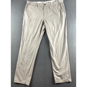Lauren Ralph Lauren Performance Pants Men's 40x32 Beige Flat Front Stretch Dress